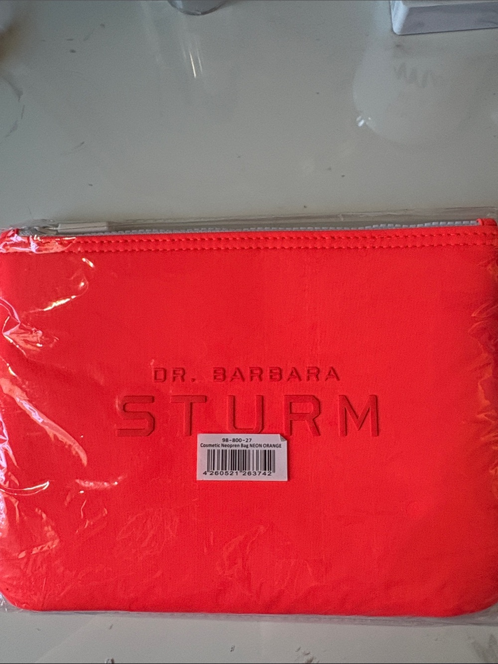 Dr. Barbara Sturm Neon Orange Cosmetic Pouch